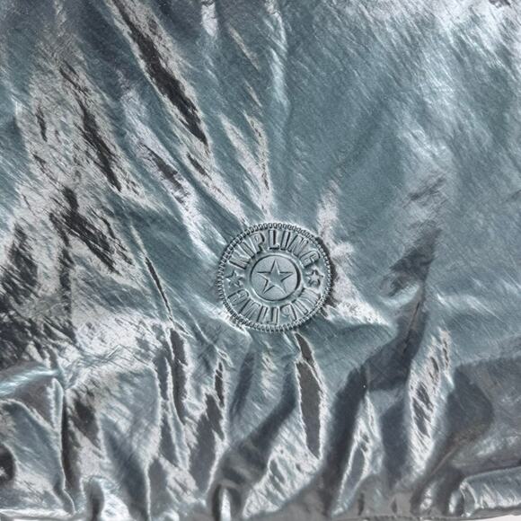 KIpling Tote Bag Colissa Black Metallic Laptop - Picture 3 of 8